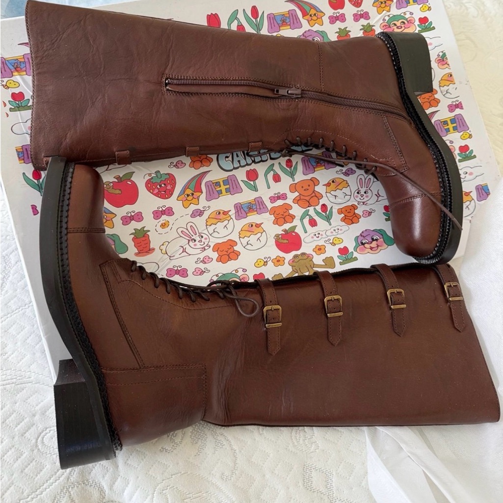 Jeffrey Campbell Brown Leather Boots